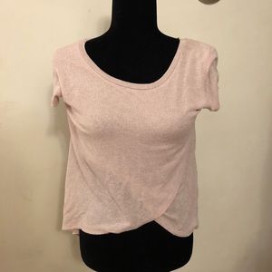 Express Light Pink high low lightweight sweater